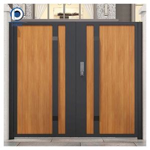 Portail de jardin rustique en <span class=keywords><strong>bois</strong></span>, portail de cour en fer forgé à <span class=keywords><strong>double</strong></span> <span class=keywords><strong>battant</strong></span> pour ferme - Product Image 3