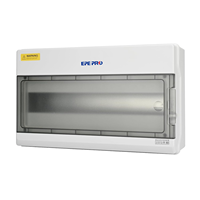Boîtier de distribution d'énergie EPEPRO 18 voies IP66 Matériau ABS verrouillable avec barres omnibus et rail DIN pour MCB Intérieur/Extérieur