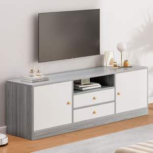 Eenvoudig Luxe Klassiek Design Meubilair Houten Eiken/Grijs + Wit Tv-Kast Van Woonkamer Slaapkamer Met Verdelers En Laden - Product Image 4