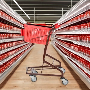 Ownace telaio in acciaio inossidabile fantastico <span class=keywords><strong>supermercato</strong></span> negozio di alimentari tutto in plastica carrello della <span class=keywords><strong>spesa</strong></span> per ipermercato - Product Image 3