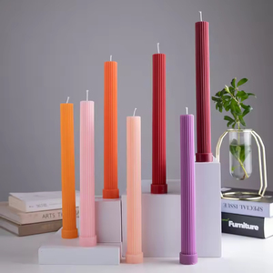 Wholesale 27cm Roman Column European Style Colorful Handmade Beeswax Soy Wax Pillar <b>Candle</b> Home Wedding Hotel Holiday Decoration - Product Image 3