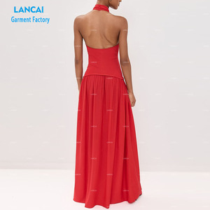 Abito da donna personalizzato senza maniche con Design scavato di alta qualità tessuto a maglia da sera <span class=keywords><strong>abbigliamento</strong></span> per feste all'<span class=keywords><strong>ingrosso</strong></span> - Product Image 3