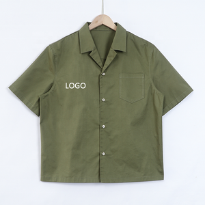 <span class=keywords><strong>Camicie</strong></span> da <span class=keywords><strong>Uomo</strong></span> YIMAI 100% Cotone, <span class=keywords><strong>Maniche</strong></span> <span class=keywords><strong>Corte</strong></span> con Logo Personalizzato, Tinta Unita, <span class=keywords><strong>Taglie</strong></span> Grandi, Camicia Designer per <span class=keywords><strong>Uomo</strong></span> - Product Image 3