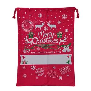Sacs de Noël en toile de lin écologiques, vente en gros d'usine, sacs cadeaux à cordon de serrage robustes, grande capacité - Product Image 6