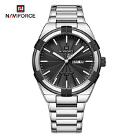 Jam Tangan Pria NAVIFORCE 9218 SB Pabrik Grosir Murah Tali Baja Tahan Karat Mewah Quartz Sport Perhiasan Pria Logo Kustom OEM