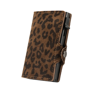 Casekey Fashion Leopard Print Leather Pop up Credit Cardholder <b>Wallet</b> Billetera Con Tarjetero Slim Rfid Blocking Card <b>Holder</b> - Product Image 1