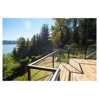 Rampe en verre de qualité supérieure, design sûr pour escaliers intérieurs, rampe en verre adaptée aux enfants