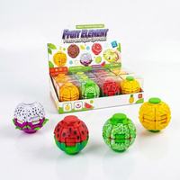 3D-geprint fruitdesign met meerdere stijlen, kleurrijk, draaibaar, stressverlichtend, draaiende bal, speelgoed