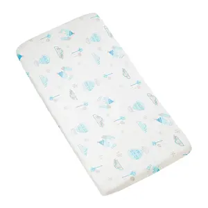 lakens babybedje Suppliers-100% Katoen Wieg Hoeslaken Zachte Baby Bed Matras Cover Protector En Elastische Laken Cartoon Pasgeboren Beddengoed