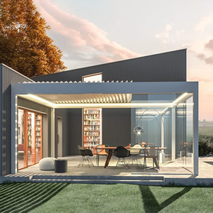 Pergola Bioclimatique en Aluminium Builite Motorisée à Toit Rétractable, Écologique et Durable, avec Télécommande, pour Extérieur - Product Image 2
