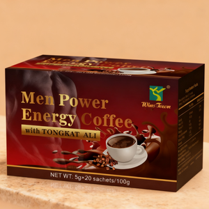 Winstown Men Power Coffee Poudre de café de racine de maca naturelle à base de plantes populaire Fournir de l'énergie Boisson solide Ginseng Café noir instantané - Product Image 6