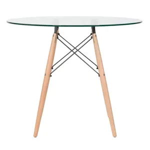 2024 nuevo modelo de alta calidad mesa de comedor en muebles de comedor extensión moderna mesa de cocina Simple de vidrio