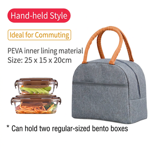 Sac à lunch isotherme en tissu Oxford avec fermeture éclair, écologique et durable, portable, étanche, pour les travailleurs de bureau - Product Image 6