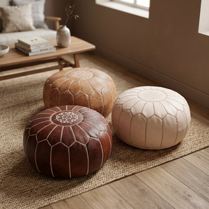 Housse de coussin brodée et cousue à la main, en cuir rose, style bohème, douce au toucher, écologique et personnalisable pour la maison - Product Image 2