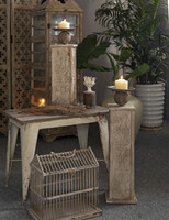 Bougeoirs en bois en gros personnalisés de haute qualité ferme artisanat décoratif classique rustique pilier en bois bougeoir