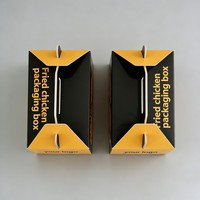 Boîte en papier personnalisée de qualité alimentaire recyclable en gros avec poignée pour poulet frit, fast-food, hamburgers, frites