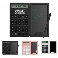 Calculatrice scientifique multifonction personnalisée avec écran LCD à 12 chiffres, tablette d'écriture, calculatrice de bureau pliable