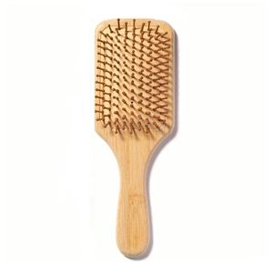 Cepillo Desenredante para el Cabello con Logotipo Personalizado, de Madera de Bambú, con Cojín de Aire, para Uso Doméstico, Diseño Elegante y Confortable - Product Image 1