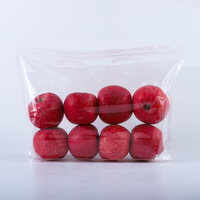 Op maat gemaakte bedrukte groente- en fruitverpakkingen van oranje plastic met luchtgaatjes en ritssluiting voor verse groenten en fruit