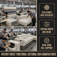 Ventes chaudes - Meubles de salon modernes et luxueux - Canapé en tissu avec dossier mobile - Tissu en velours, coton et lin - Canapé modulaire