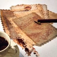 10 feuilles par paquet, papier ajouré à motifs dentelle, série Souffles du Monde, pour journalisation, scrapbooking et décorations