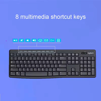 Logitech MK270 USB teclado inalámbrico ratón Combo 3D estilo mano derecha LED Office Essentials Windows Multimedia teclas de acceso directo