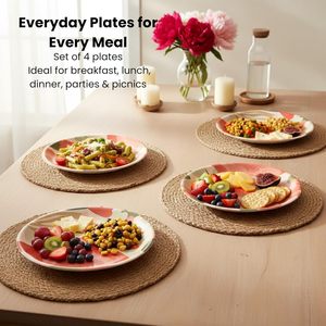 Ensemble <span class=keywords><strong>de</strong></span> vaisselle OEM/ODM, ensemble d'assiettes <span class=keywords><strong>de</strong></span> cuisine, plateau à collation et à fruits, assiette en fibre <span class=keywords><strong>de</strong></span> bambou écologique réutilisable pour mariage et fête - Product Image 5