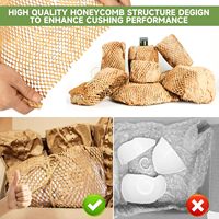 Papier d'emballage recyclable en nid d'abeille de Chine 15''x328' Remplace le film bulle pour l'emballage de déménagement et d'expédition