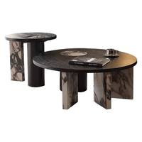 Table basse gigogne en bois blanc de style moderne pour hôtel et salon