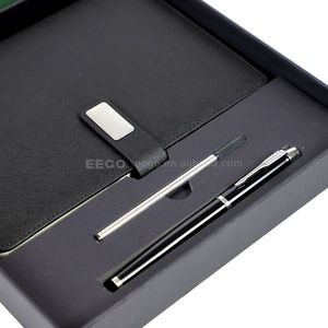 도매 판촉용 럭셔리 선물용품 A5 가죽 저널 맞춤형 비즈니스 사무용 다이어리 펜 포함 기업 선물 세트 - Product Image 4