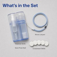 Distributeur de serviettes compressées réutilisables avec pompe, format tablette, rechargeable, portable, pour voyage et camping, marque privée