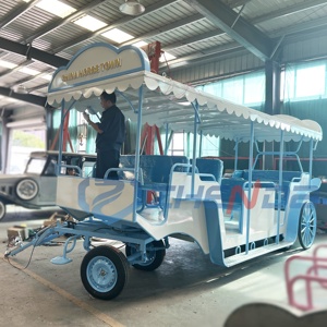 รถชมวิวไฟฟ้าสีทอง 6 ที่นั่ง สำหรับการเดินทางชมสถานที่กลางแจ้งในสวนสาธารณะ - Product Image 5