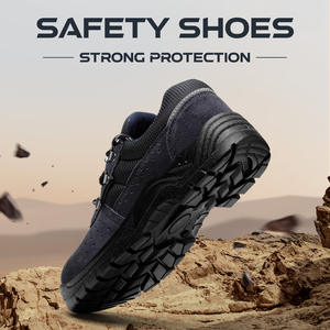 JIANKUN CE Chaussures de sécurité respirantes confortables pour hommes, antidérapantes, en acier, anti-écrasement/crevaison, chaussures de travail en daim et cuir de vache - Product Image 4