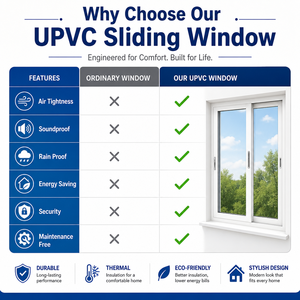 <span class=keywords><strong>Fenêtre</strong></span> coulissante UPVC 3 rails à <span class=keywords><strong>double</strong></span> <span class=keywords><strong>vitrage</strong></span> étanche et insonorisée pour le marché indonésien – <span class=keywords><strong>Prix</strong></span> direct usine - Product Image 2