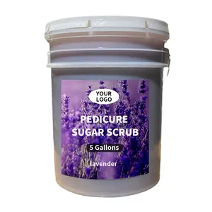 Private Label 5 Gallons Pedicure Scrub Exfoliating Pedi Spa Treatment Lavender Pedicure Sugar Scrub