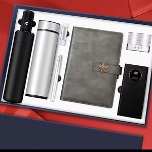Corporate Custom Logo Metal Pen Power Bank Audio Temperature Display Bottle Promotional Business <b>Gift</b> <b>Set</b> for Office - Product Image 5