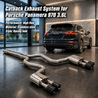 Tubo de Escape Valvetronic de Acero Inoxidable con Potencia Mejorada, Silenciador Catback, Compatible con Porsche Cayenne 958 3.0T 2011-2017