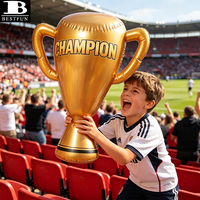 Grande Coupe Gonflable Dorée pour Fête Thème Sportif, Haute Visibilité, Trophée de Champion en Vinyle de 16 Pouces, Décoration de Récompense