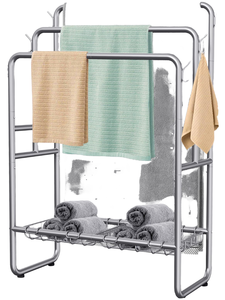 Timate F4 - Perchero de Pared Industrial de Acero Aleado con Recubrimiento en Polvo, Resistente, Expandible y Ajustable, Organizador de Armario - Product Image 5