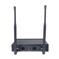 Ensemble de microphone sans fil UHF à 2 canaux avec récepteur en option avec micro portable et micro ceinture pour karaoké, maison, discours et classe