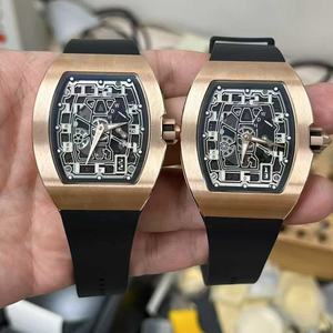 Montre mécanique automatique pour homme en or rose de luxe, version la plus élevée, ultra-fine, 67-01, saphir - Product Image 1