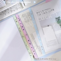 Carpeta de Hojas Sueltas A4, Transparente, con Logotipo Impreso, para Documentos, Exámenes, Almacenamiento, Superventas Transfronterizo