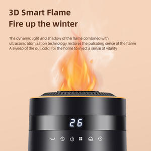 <span class=keywords><strong>Chauffage</strong></span> électrique à ventilateur portable 2000W PTC avec télécommande Conception de poêle à soleil et humidification-Flamme à économie d'énergie - Product Image 5