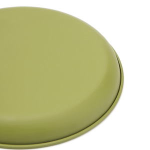 Round Non-Stick Portable <b>Plates</b> Grass Green And <b>Black</b> Microwave Safe Camping Tableware Set - Product Image 2