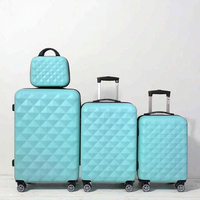 Luxe 4 pièces dessin animé ABS chariot maquillage étui grande capacité étanche poussette bagage sac usine prix de gros