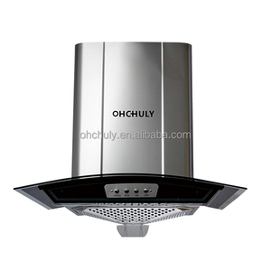 Campana de <span class=keywords><strong>cocina</strong></span> de Vidrio Curvo montada en la pared, campana extractora de <span class=keywords><strong>Cocina</strong></span> eléctrica, <span class=keywords><strong>Extractor</strong></span> de chimenea para el hogar - Product Image 5
