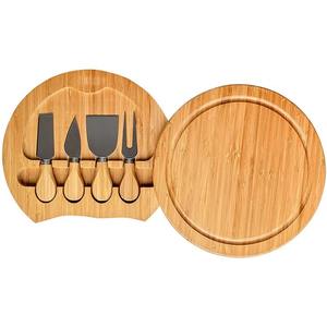 Planches à découper écologiques tout-en-un pour la cuisine à domicile - <span class=keywords><strong>Planche</strong></span> à découper ronde avec porte-couteau intégré et plateau <span class=keywords><strong>de</strong></span> service - Product Image 1