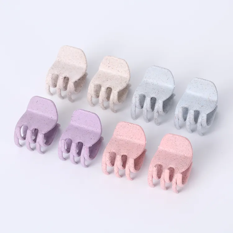 BSCI GRS Wholesale degradable Recycled Hairclaws Hairclips Plastic Small Claw Clips Eco-Friendly Small Hair Clips for Women