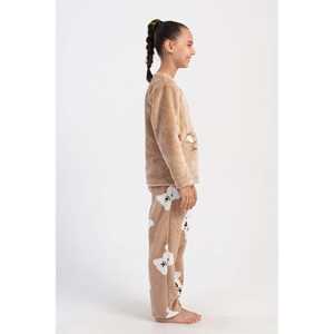 Conjunto de Pijama de Manga Larga para Niñas, 100% Algodón Orgánico, con Bolsillos Ovalados y Cuello Suave, para Otoño, Primavera e Invierno (7-8/13-14) - Product Image 3