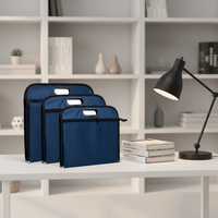 Portadocumentos A4 de Tela Oxford con Cremallera Impermeable, Personalizado, para Viajes, Resistente al Fuego, Opaco, Hecho en China